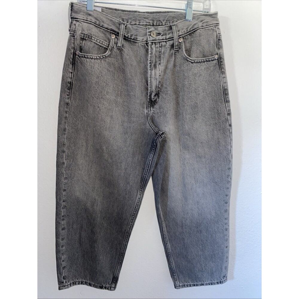 Gap Barrel Jean High Rise 30" Waist Sunday Grey Denim Women's 10s Short